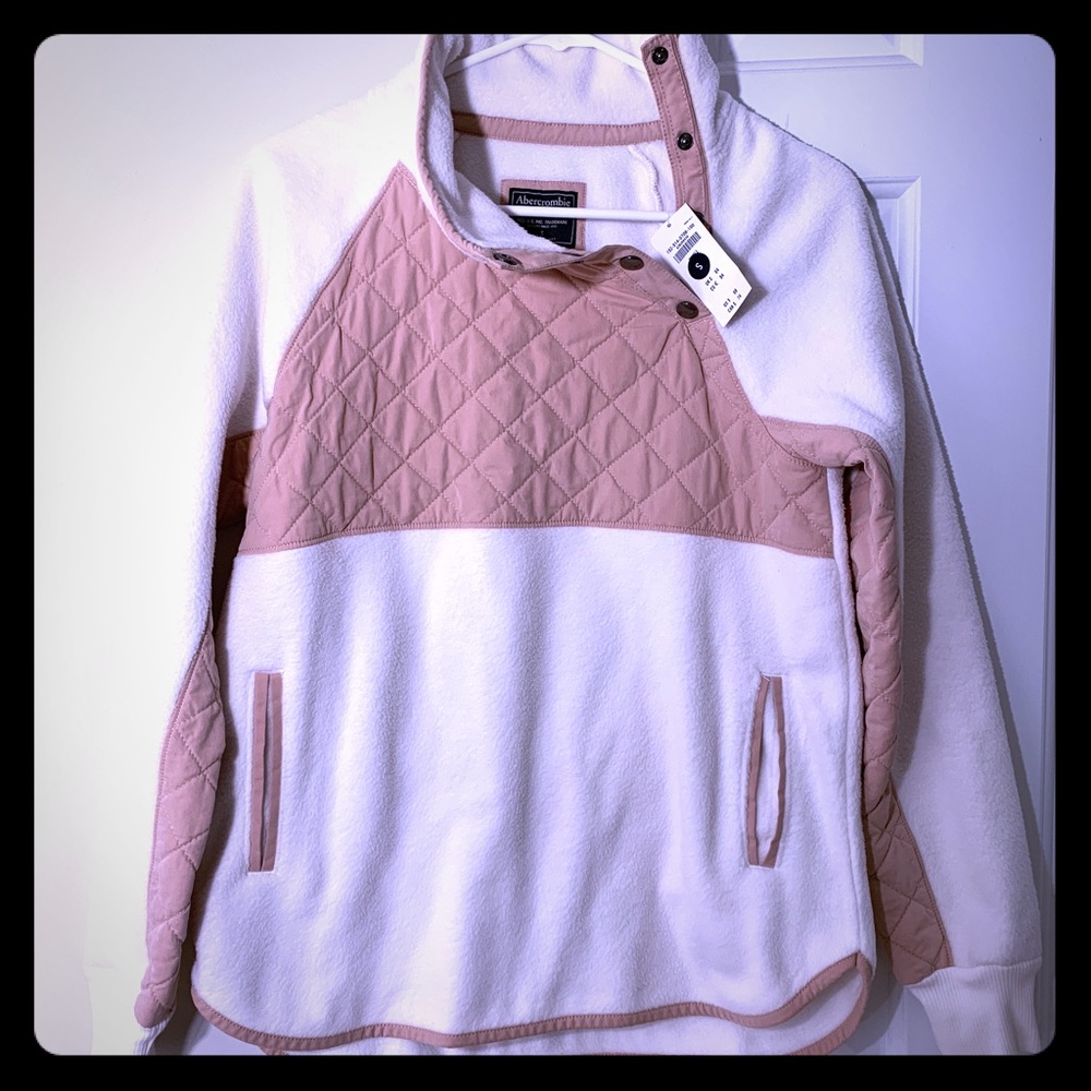 Abercrombie & Fitch Cream with Light Pink Fleece